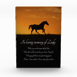 Spiritual Horse Memorial Tribute Photo Block