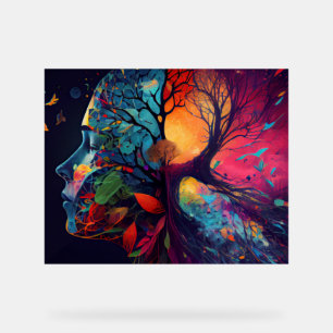 Spiritual Human brain Acrylic Sign