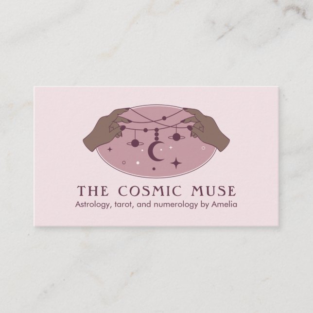Spiritual Jewellery Designer, Astrologer, Psychic Business Card (Front)