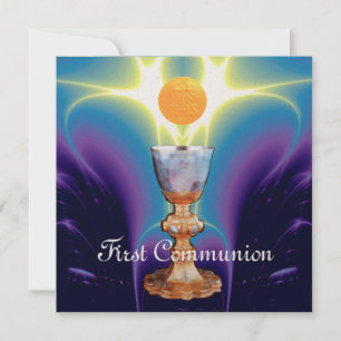 SPIRITUAL LIGHT 1st Holy Communion / Christening Invitation