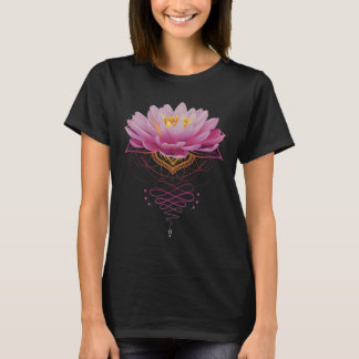 Spiritual Lotus Flower Unalome Zen Meditation Yoga T-Shirt