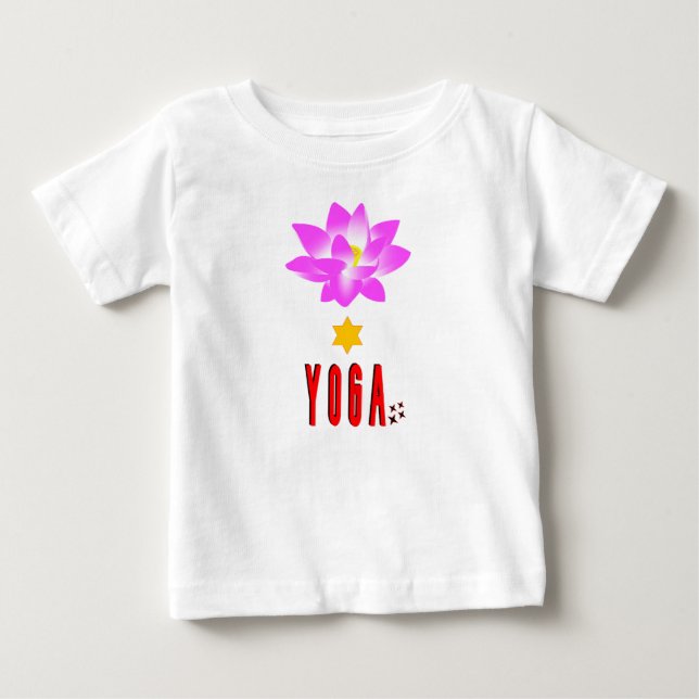 Spiritual Lotus Namaste International Day of Yoga Baby T-Shirt (Front)