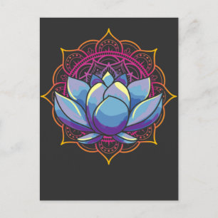 Spiritual Mandala Lotus Art Postcard