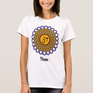 Spiritual Mandala Yoga Om Peacock Customized T-Shirt