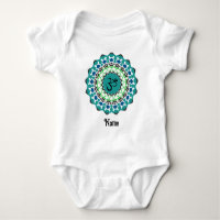 Spiritual Mandala Yoga Om Symbol Blue Customised