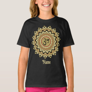 Spiritual Mandala Yoga Om Symbol Retro Customized T-Shirt