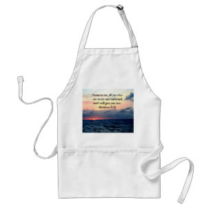 SPIRITUAL MATTHEW 11:28 SUNRISE SCRIPTURE PHOTO STANDARD APRON