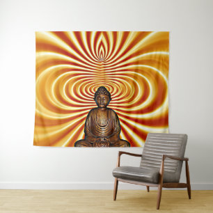 Spiritual Meditating Buddha Wall Tapestry