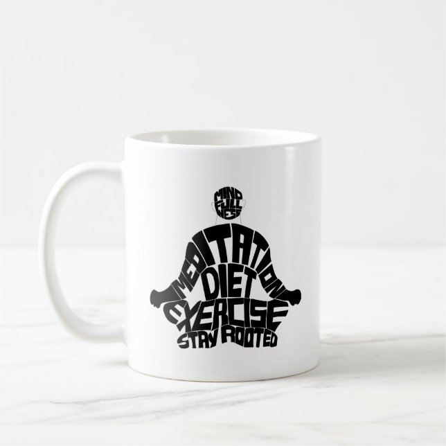 Spiritual Meditation peaceful coffees Mug (Left)