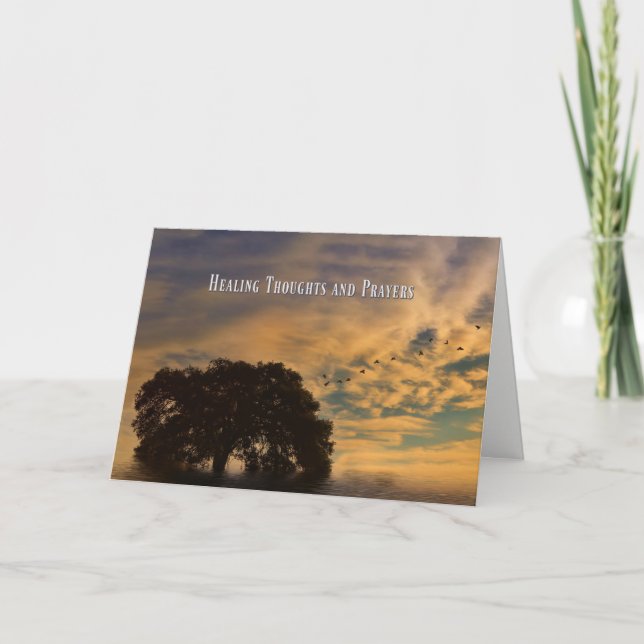 Spiritual Metaphysical Get Well with Oak Tree Card (Front)