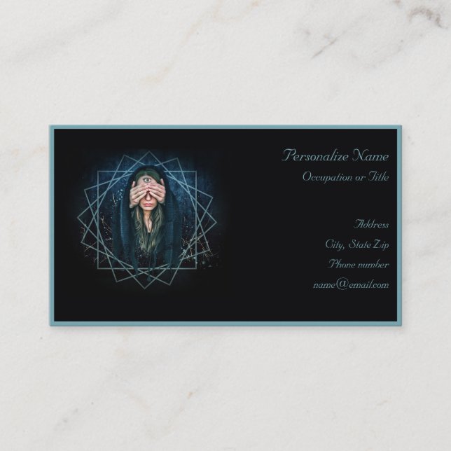 Spiritual & Metaphysical Wicca Third Eye Business Card (Front)