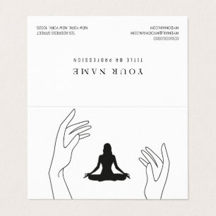 Spiritual Minimal Professional Logo Yoga  Business Card