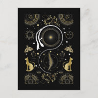 Spiritual Moon Sun Luna Cat Stars Snake