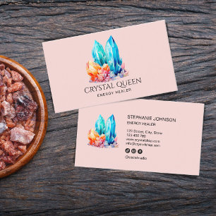 Spiritual Mystical Energy Healer Crystal Gems Business Card