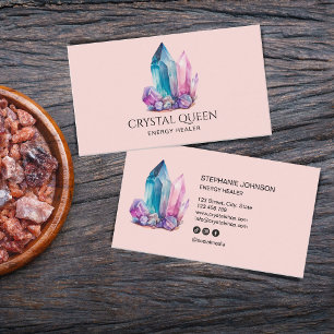 Spiritual Mystical Energy Healer Crystal Gems Business Card