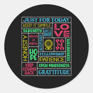 Spiritual Narcotics Anonymous Garden Classic Round Sticker