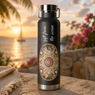 Spiritual Nautilus Ocean Goddess Art Water Bottle
