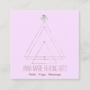 Spiritual New Age Sacred Geometry Square Business Card