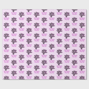 Spiritual Partly Purple Lotus Flower Nam Myoho Wrapping Paper