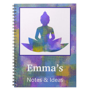 Spiritual Pastel Half Lotus Yoga Personal Notebook