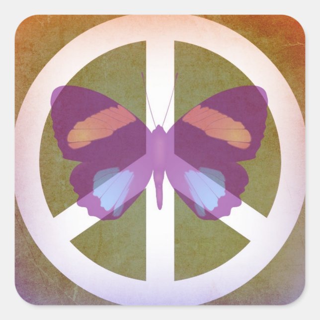 Spiritual Peace Butterfly Sticker (Front)