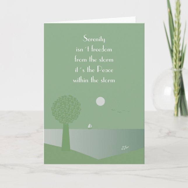 Spiritual Peace within the storm card (Front)