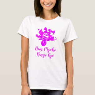 Spiritual Pink & White Symetry Lotus Flower  T-Shirt