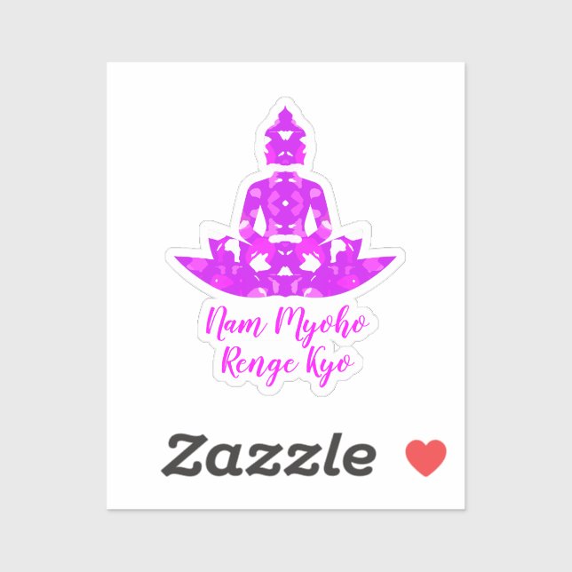 Spiritual Pink & White Symmetry Lotus Yoga CutOut (Sheet)