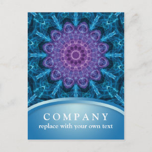 Spiritual Purple Flower Mandala Postcard