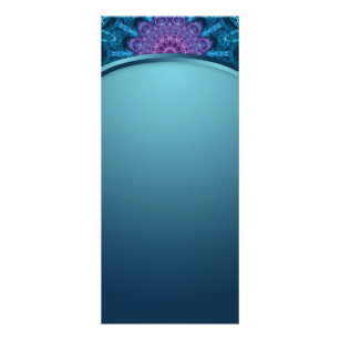 Spiritual purple flower, sea of blue Mandala Rack Card