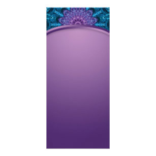Spiritual purple flower, sea of blue Mandala Rack Card