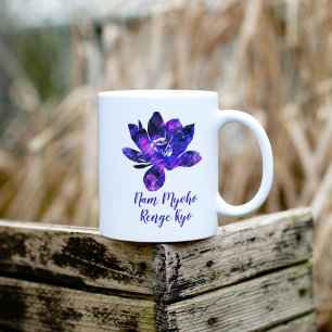 Spiritual Purple Lotus Flower Nam Myoho Renge Kyo Coffee Mug