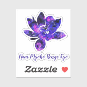 Spiritual Purple Lotus Flower Nam Myoho... Sticker