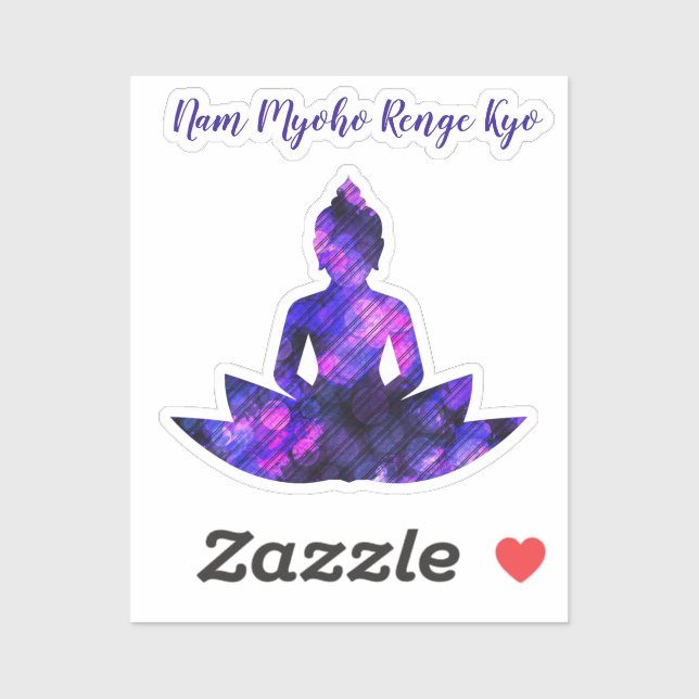 Spiritual Purple Lotus Yoga NamMyohoRengeKyo Seal (Sheet)