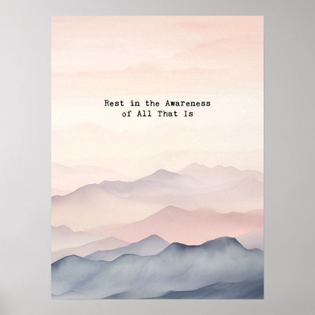 spiritual quote mindfulness wall art poster (Front)