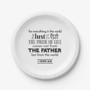 Spiritual Reflection Art - 1 John 2:16  Paper Plate