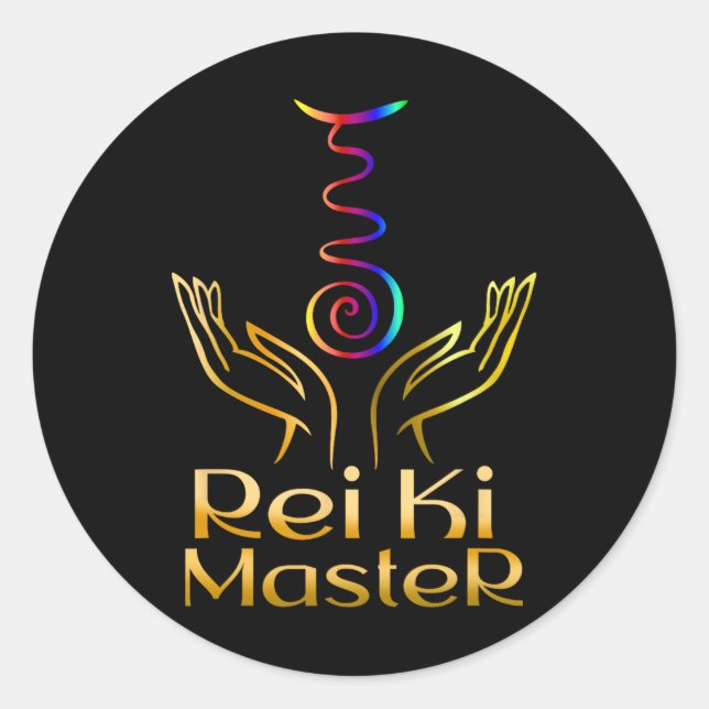 Spiritual Reiki Master  Classic Round Sticker (Front)
