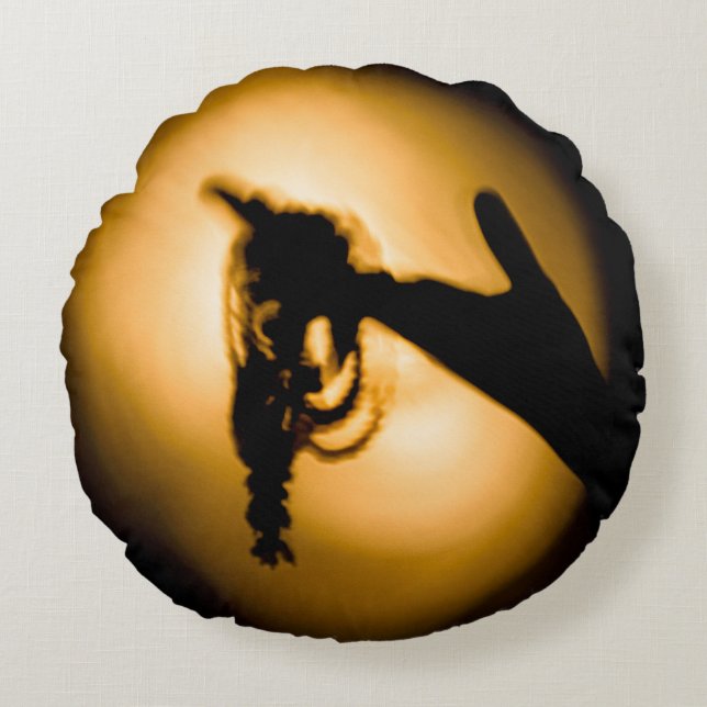 Spiritual Rosary Tasbeeh Art Round Cushion (Front)