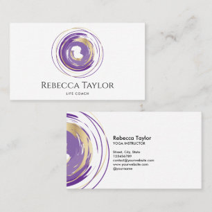 spiritual spiral yoga pilates life coach business card