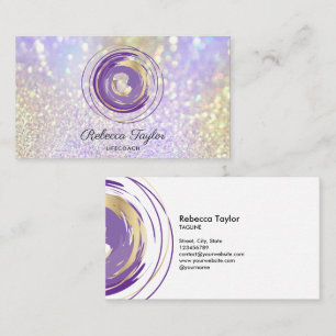 spiritual spiral yoga trendy life coach business card