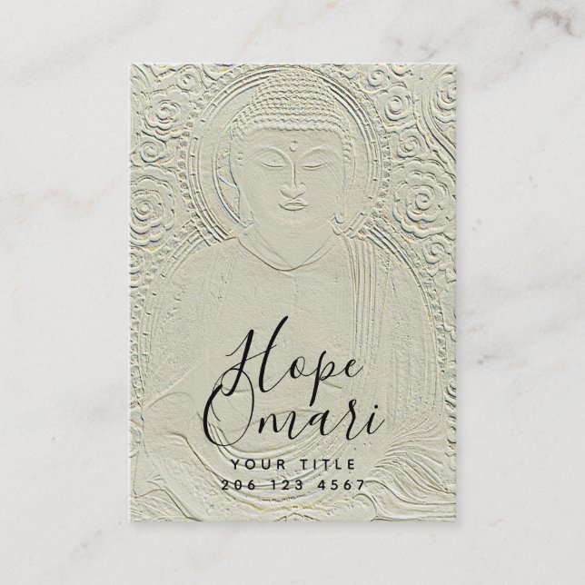 SPIRITUAL STILLNESS | MEDITATION PORTRAIT BUSINESS CARD (Front)