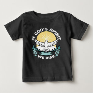 Spiritual Strength in God – Uplifting Christian Baby T-Shirt