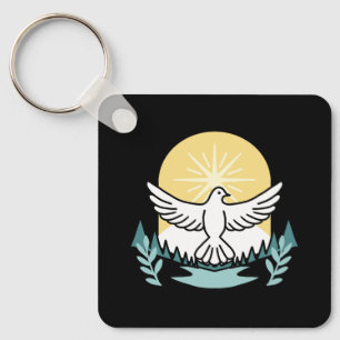 Spiritual Strength in God – Uplifting Christian Key Ring