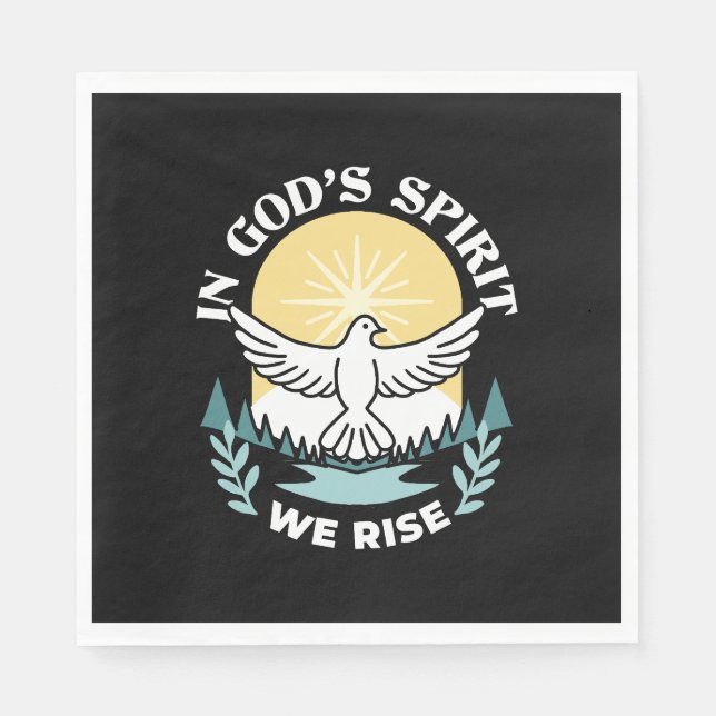Spiritual Strength in God – Uplifting Christian Napkin (Front)