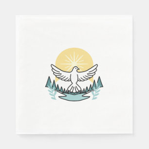 Spiritual Strength in God – Uplifting Christian Napkin