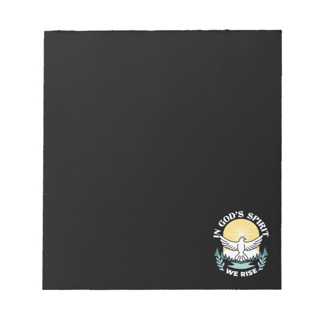 Spiritual Strength in God – Uplifting Christian Notepad (Front)