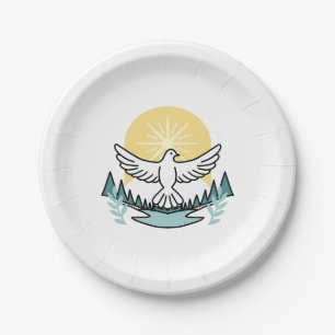 Spiritual Strength in God – Uplifting Christian Paper Plate