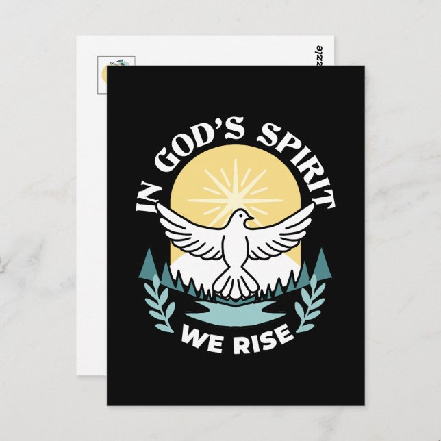 Spiritual Strength in God – Uplifting Christian Postcard (Front/Back)