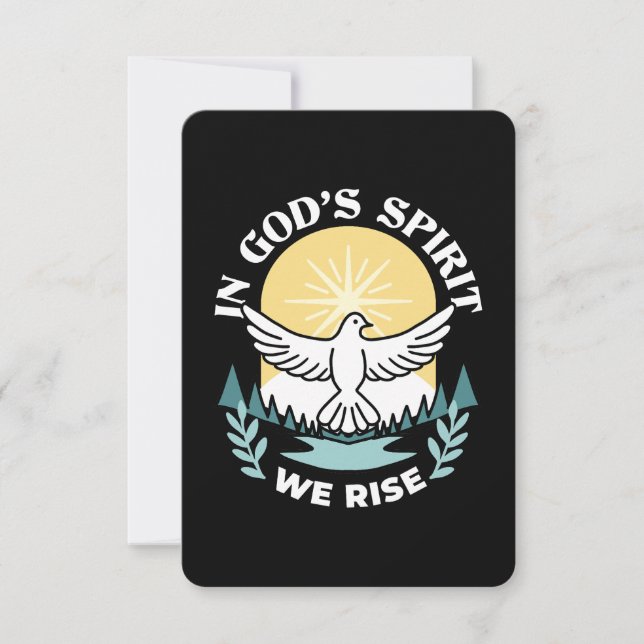 Spiritual Strength in God – Uplifting Christian Thank You Card (Front)