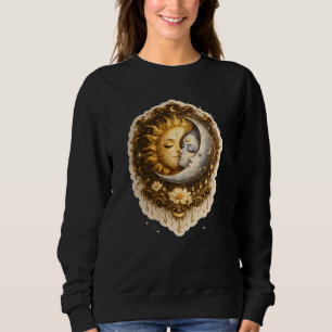 Spiritual Sun and Moon Celestial Sacred Light Sweatshirt